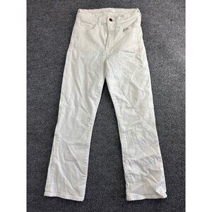 Joe's Flawless Callie Jeans 23 White Denim High Rise Cropped Boot Cut Stretch